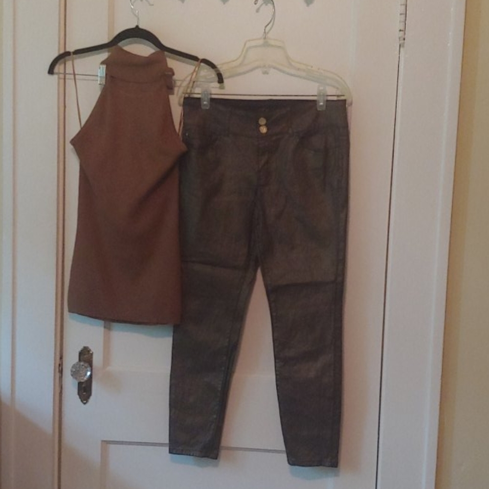 Metallic "Glam Rock" jeans and top